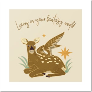 winged deer Posters and Art